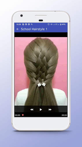 School Hairstyle - Video Step By Step Offline screenshot 4