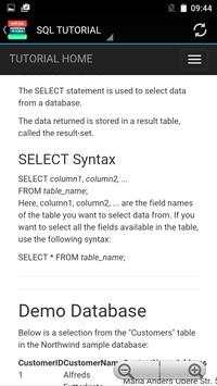 SQL TUTORIAL OFFLINE APP скриншот 4