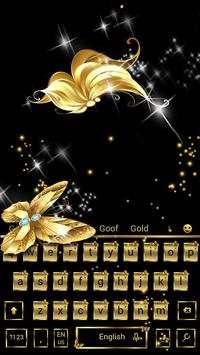 Gold diamond keyboard theme screenshot 1