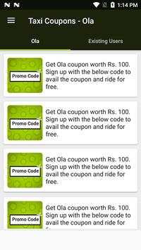Cab coupons (Free Rides) for Ola Taxi screenshot 2