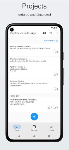 Contractor notes app screenshot 1