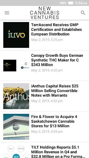 New Cannabis Ventures screenshot 2