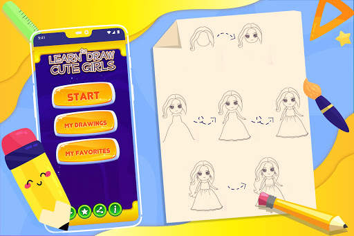 Learn How to Draw Cute Girls screenshot 2