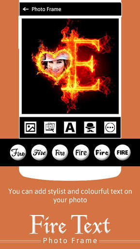 Fire Text Photo Frame screenshot 4
