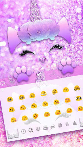 Galaxy Cuteness Unicorn Keyboard Theme screenshot 3