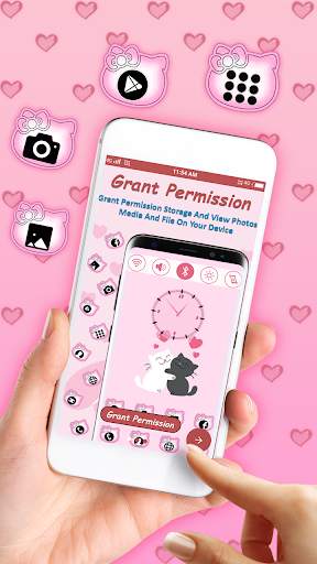 Pink Kitty Launcher screenshot 2