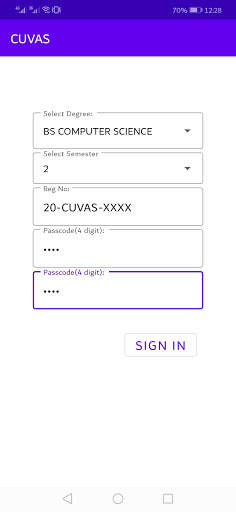 CUVAS Students Portal screenshot 1