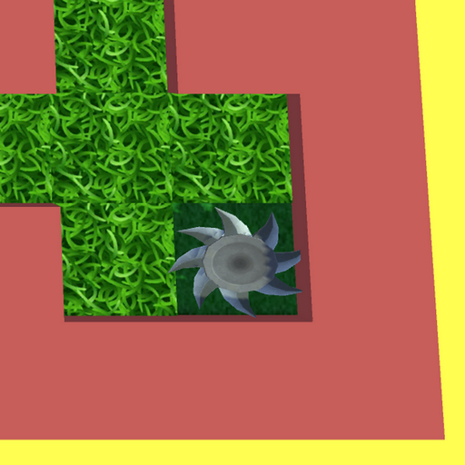 Cutting grass 3D icon
