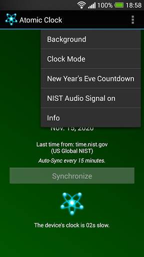 Atomic Clock - Exact Atomic Time from US NIST 2 تصوير الشاشة