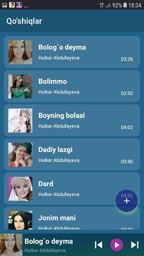 Hulkar Abdullayeva - qo'shiqlar screenshot 1