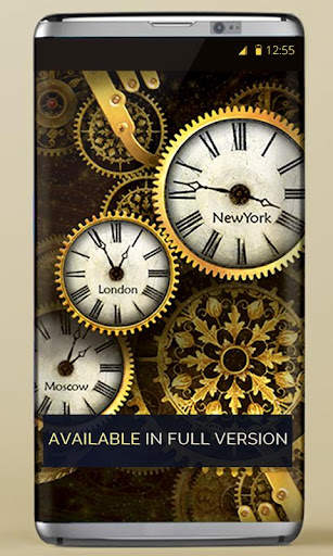 FREE Gold Clock Live Wallpaper screenshot 3