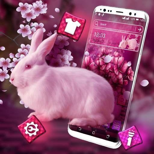 Pink Bunny Launcher Theme 1.2