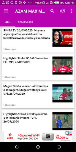 SPORTS 2 LIVE ONA MPIRA HAPA & AZAM TV TANZANIA. screenshot 6
