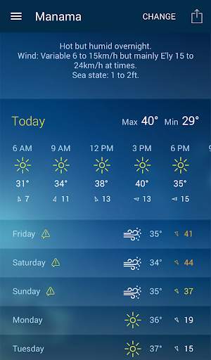 Bahrain Weather screenshot 2