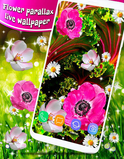 Pink Flower Live Wallpaper 🌺 Parallax Wallpapers screenshot 6