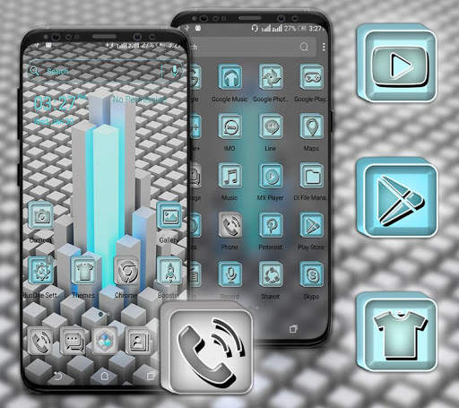 3D Cube Launcher Theme screenshot 1