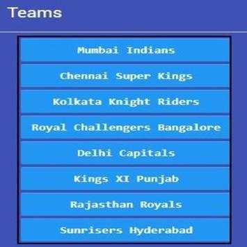 Cricket - IPL 2019 - Teams with Players List screenshot 1