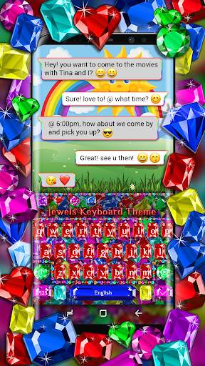 Jewels Keyboard Theme स्क्रीनशॉट 2