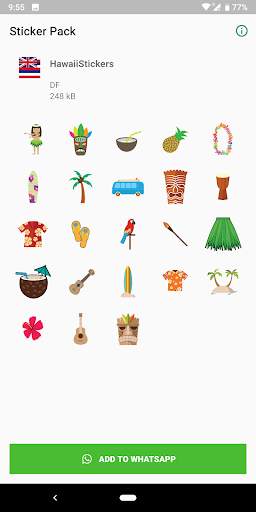 WAStickerApps - Hawaii stickers for WhatsApp screenshot 1