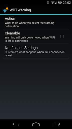 WiFi Warning screenshot 2