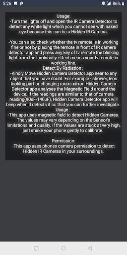 Hidden IR Camera Detector screenshot 8