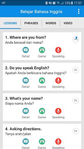 Learn English TFlat - Permainan Kosakata screenshot 3