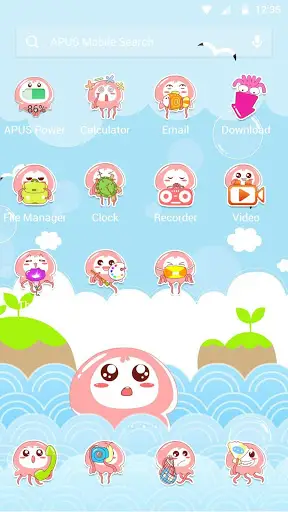 Jellyfish-APUS Launcher theme screenshot 2