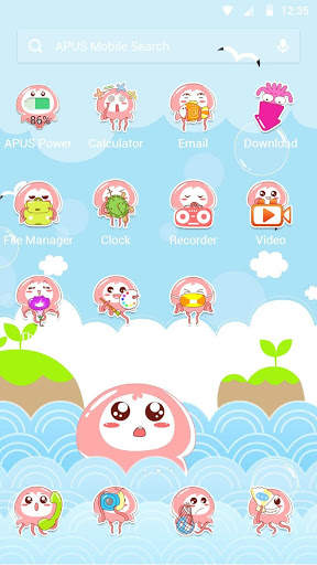 Jellyfish-APUS Launcher theme screenshot 2
