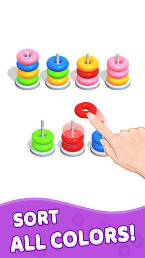 Color Hoop Stack - Sort Puzzle screenshot 1