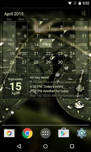 Calendar Widget (key) screenshot 3