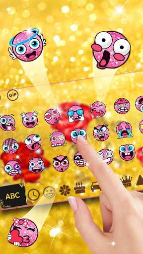 Gold Rose Fancy Keyboard Theme screenshot 3