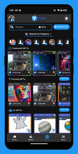 Fone Network AI, Earning, NFTs screenshot 5