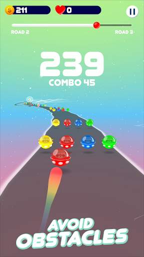 Space Road: color ball game screenshot 1