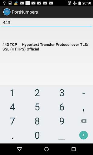 Port numbers screenshot 2
