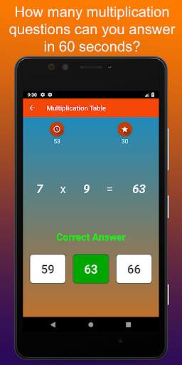 Multiplication Tables Math Game & Four Operations screenshot 4