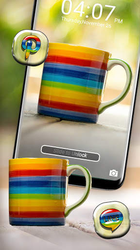 Rainbow Cup Launcher Theme screenshot 4
