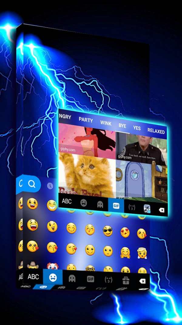 Lighting 3d Storm Keyboard Theme скриншот 4