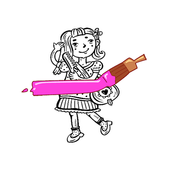 coloring princess icon
