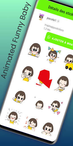 Animated Funny Baby Stickers screenshot 4