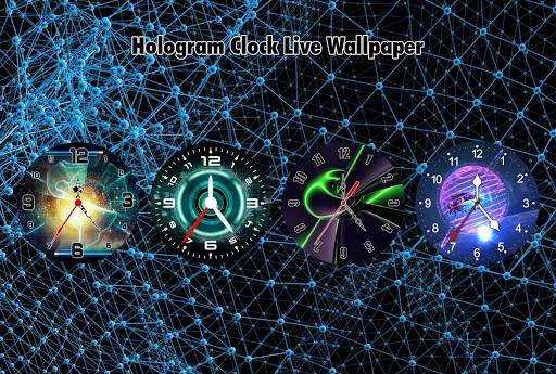 Hologram Clock Live Wallpaper - Analog Clock screenshot 1
