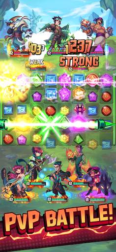 Puzzle Brawl - Match 3 RPG & PvP Battle Tactics screenshot 1