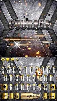 Courage war bullets keyboard theme screenshot 4