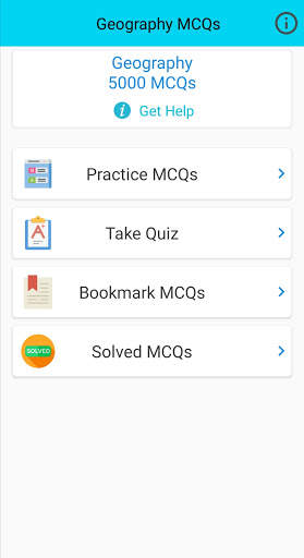 Geography MCQs screenshot 1