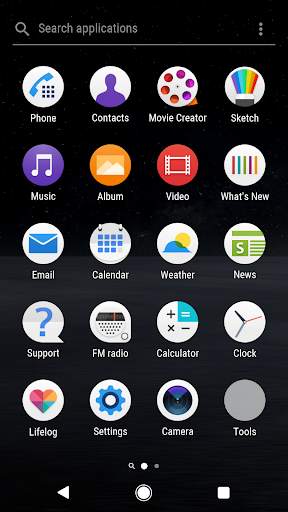Nature Black Theme Xperia 1 (live wallpaper) screenshot 2