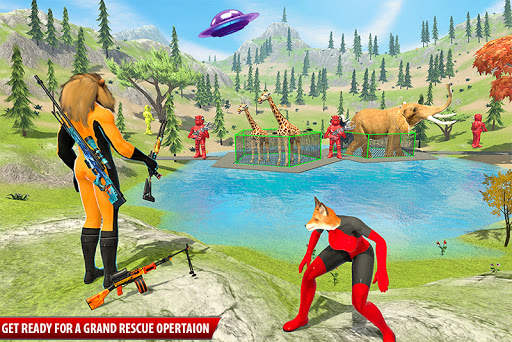 Grand Robot Superhero Animal Rescue: Alien Battle screenshot 3