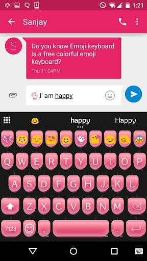 Pink Type Writer Keyboard Skin screenshot 3
