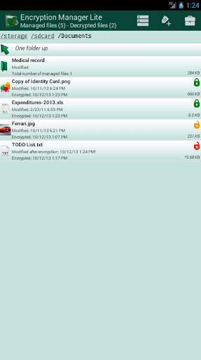 Encryption Manager Lite screenshot 1