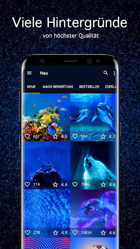 Blaue Hintergrundbilder 4K screenshot 1