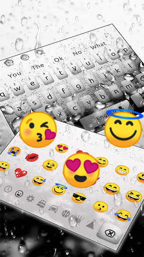 3D Live Rain Drops Keyboard Theme screenshot 3
