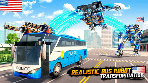 Bus Robot Car War - Robot Game 7 تصوير الشاشة